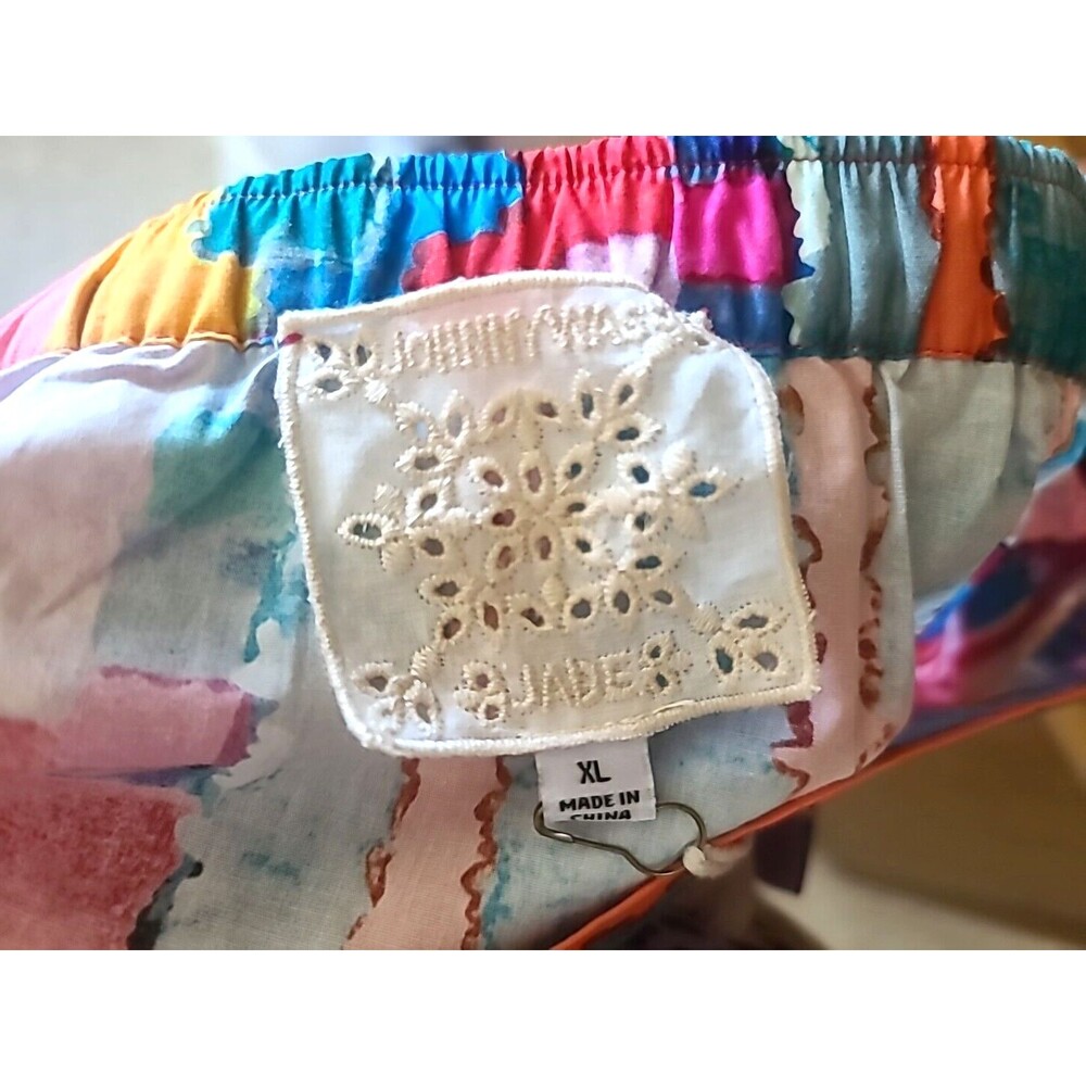 Johnny Was Summer Daydream Maxi Cotton Poplin Skirt XL NEW Beachy BOHO Rainbow - Picture 5 of 8